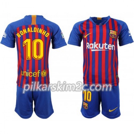 Koszulka FC Barcelona Ronaldinho 10 Dziecięca Główna 2018-2019 - Koszulki Piłkarskie